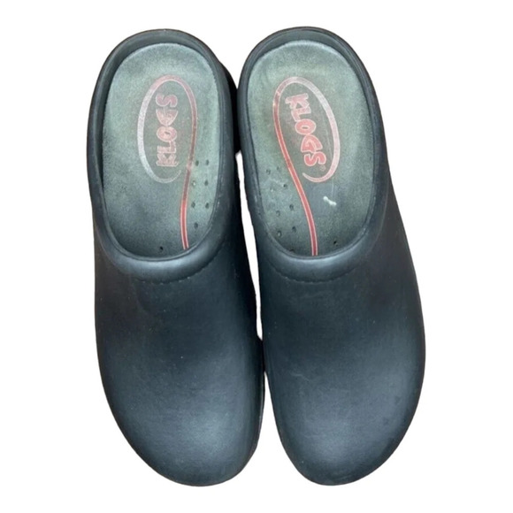 Klogs Womens Mules Shoes Black Slip On Flat Heel Work Comfort 8 - Picture 4 of 9